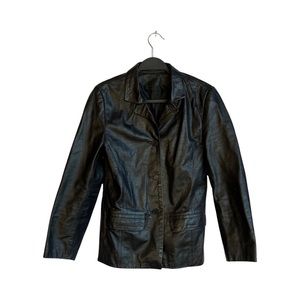 Vintage Julian Marcuir black leather jacket size large